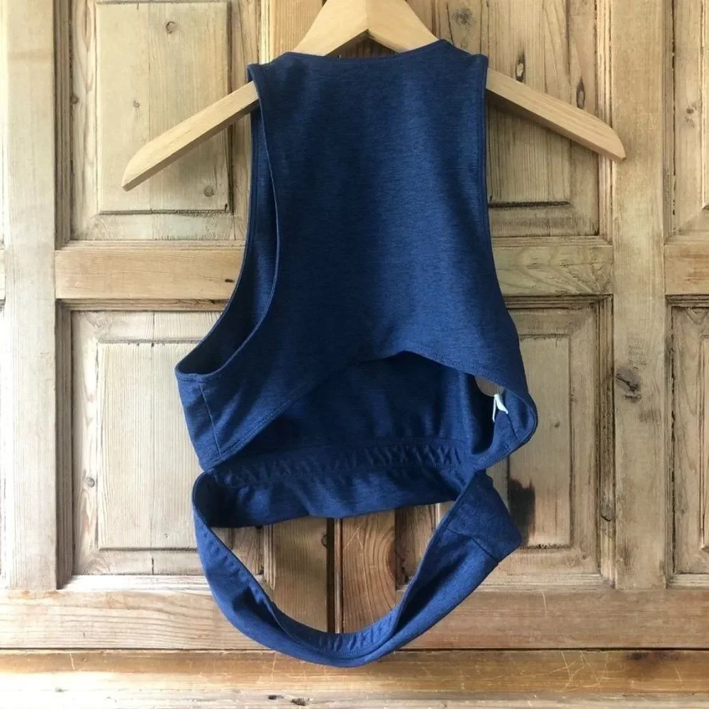 Outdoor Voices Medium Blue Sports Bra Cut Out Back. - Picture 2 of 4